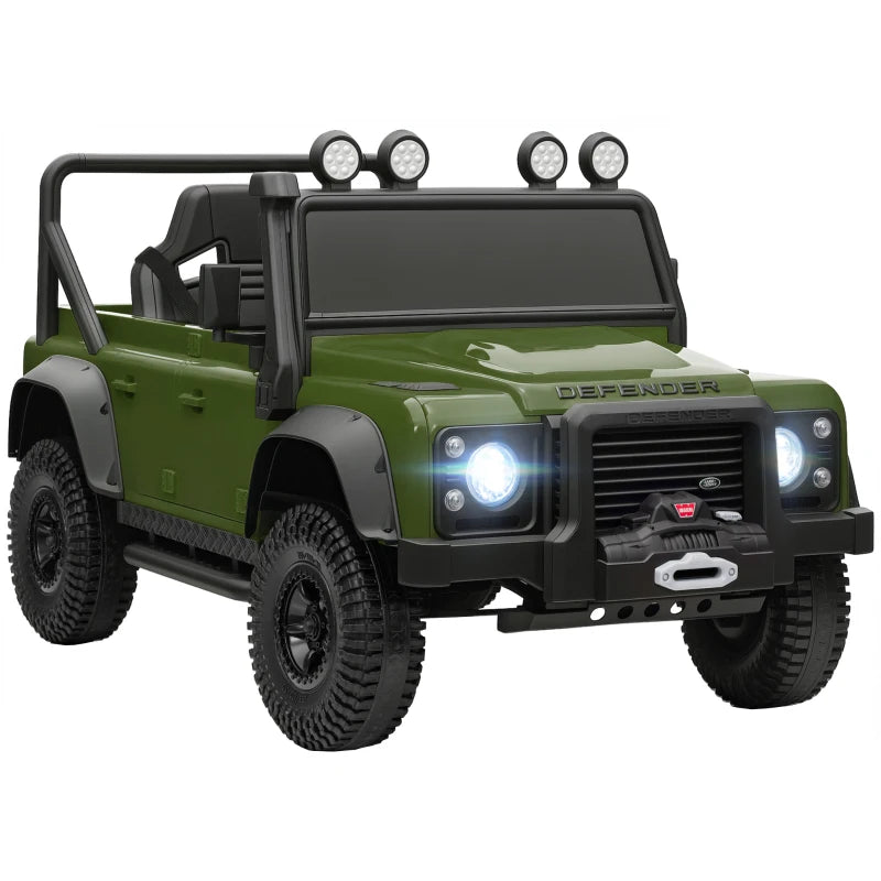 Kids Electric Ride On Car with Remote Control Music Horn LED Lights for Ages 3-5 Green