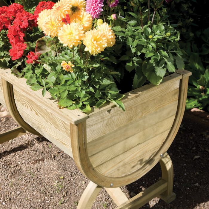 Wooden Barrel Planter for Garden