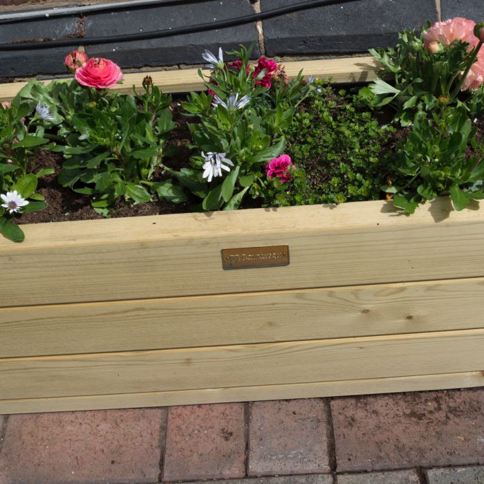 Wooden Patio Planter Box - 82 Litre Capacity