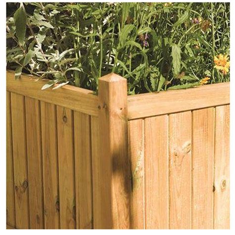 Rectangular Wooden Planter Box - Outdoor Garden Decor