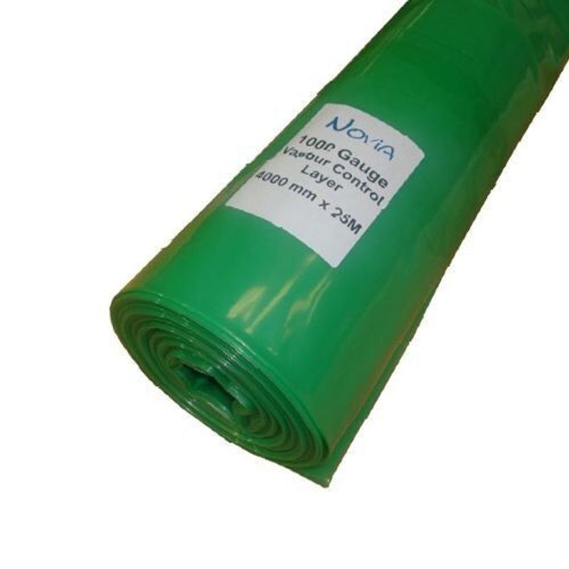 Novia Polythene Vapour Control Layer 1000 Gauge - 4m x 25m Roll