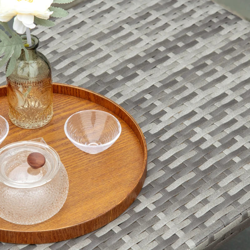 Grey Rattan Garden Coffee Table