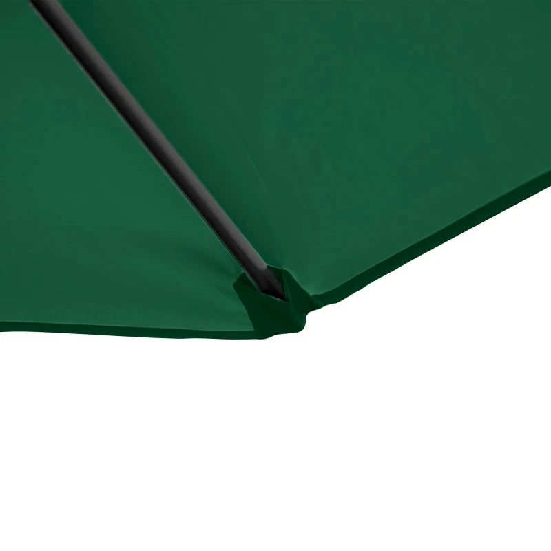 Green 2.5M Rotating Cantilever Patio Umbrella with Cross Base