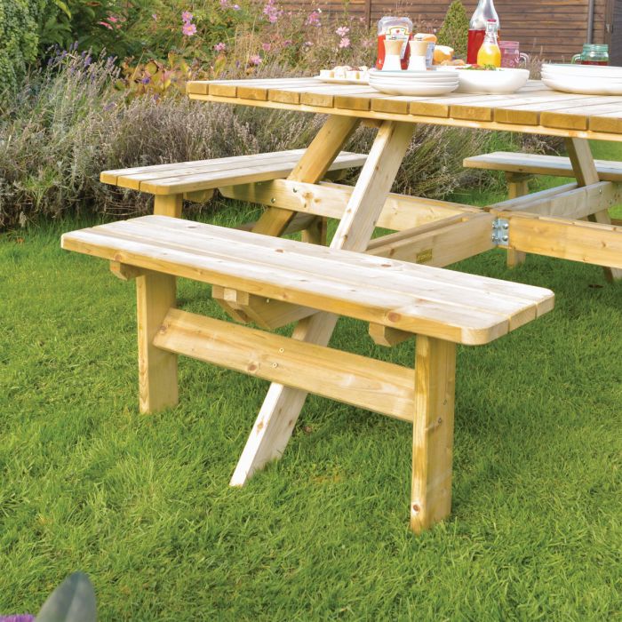 Outdoor Square Picnic Table - Weatherproof