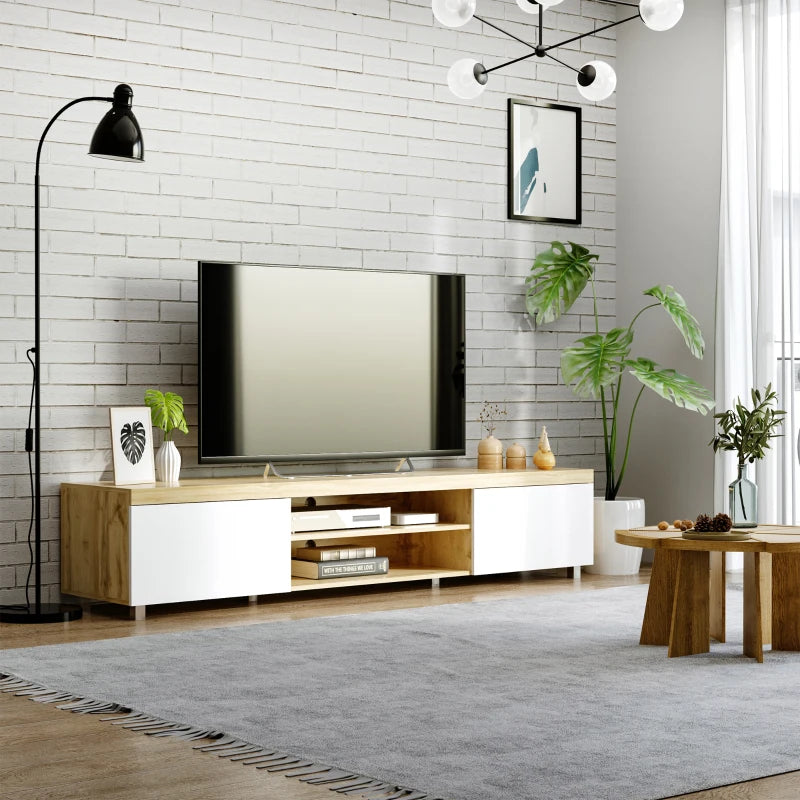 Modern TV Unit Cabinet Entertainment Center for TVs up to 90 Inches with Storage Shelf for Living Room and Bedroom