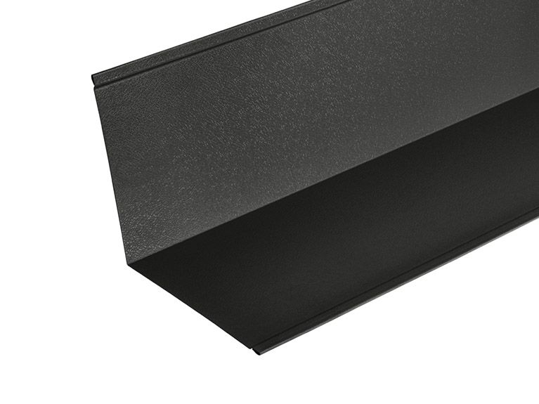 Black PVC Plastisol Valley Flashing - Internal Coating - 150 x 150mm x 3000mm