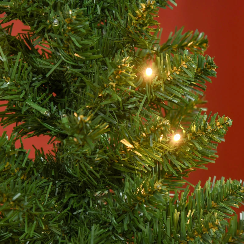 4FT Green Christmas Tree with Warm White LED Lights - Perfect Holiday Home Decoration for Festive Cheer