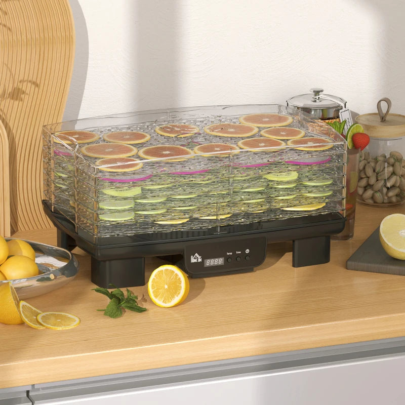 Premium Six-Tray Food Dehydrator - Black | Efficient, Versatile, Perfect for Healthy Snacks & Preserving Fruits, Vegetables, and Jerky
