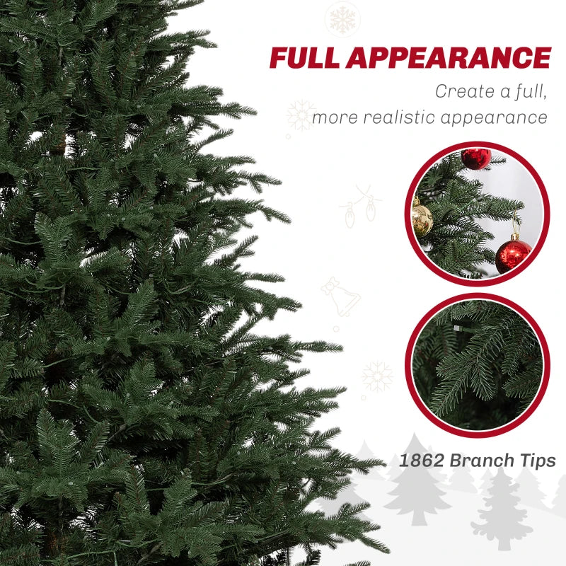 6ft LED Lights Artificial Christmas Tree - Pre-Lit Holiday Decor for Festive Home Decoration - Easy Assembly & Realistic Look