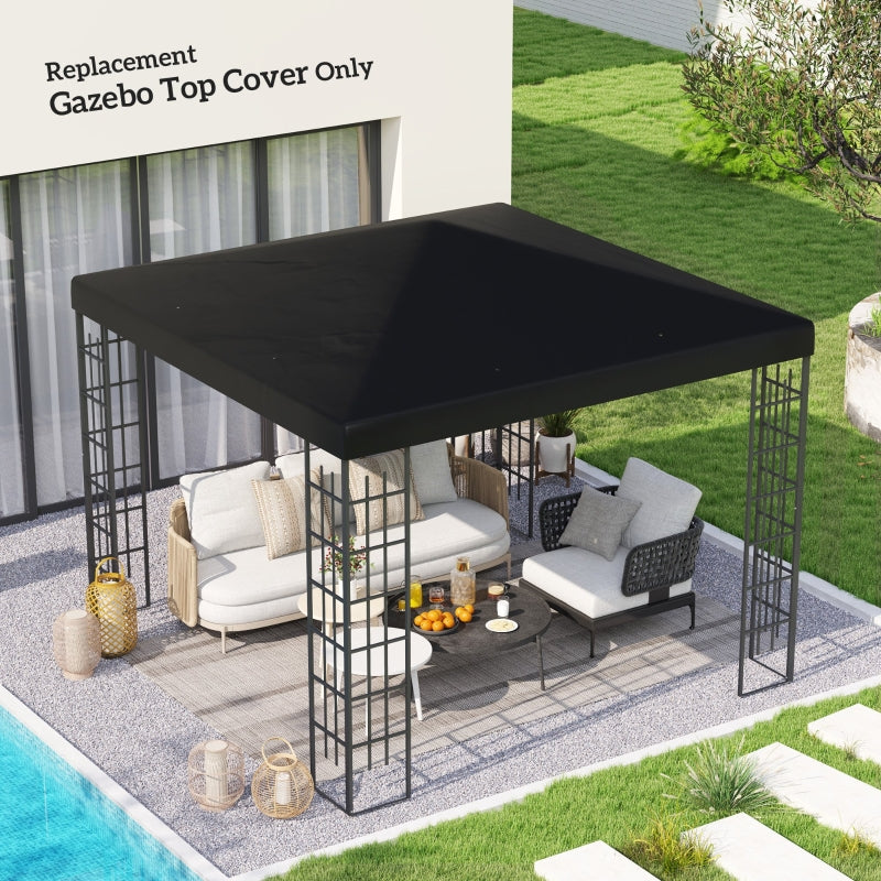 Durable Black 3x3m Gazebo Frame Replacement