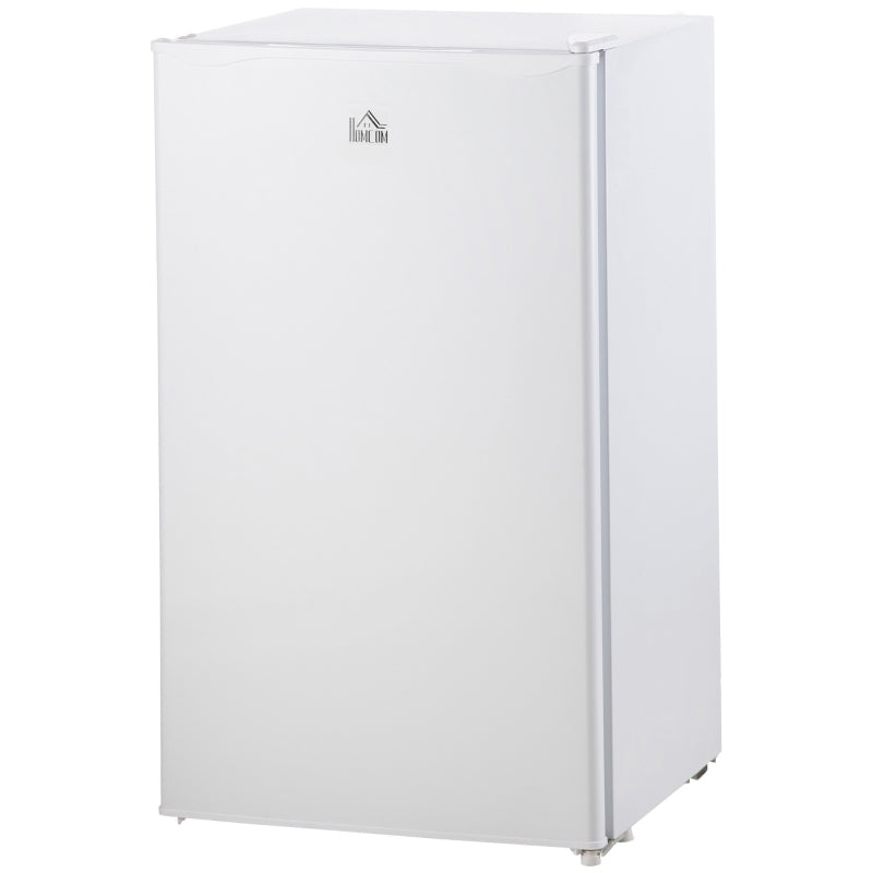 91L Freestanding Under Counter Fridge Freezer - Compact Chiller Box, Adjustable Thermostat, 47.5cm Wide, Stylish White Design