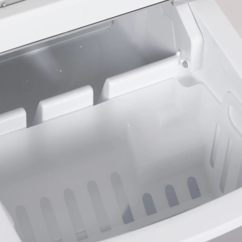 12kg Countertop Ice Cube Maker Machine with Scoop - Silver-Tone, Perfect for Home Bars and Parties