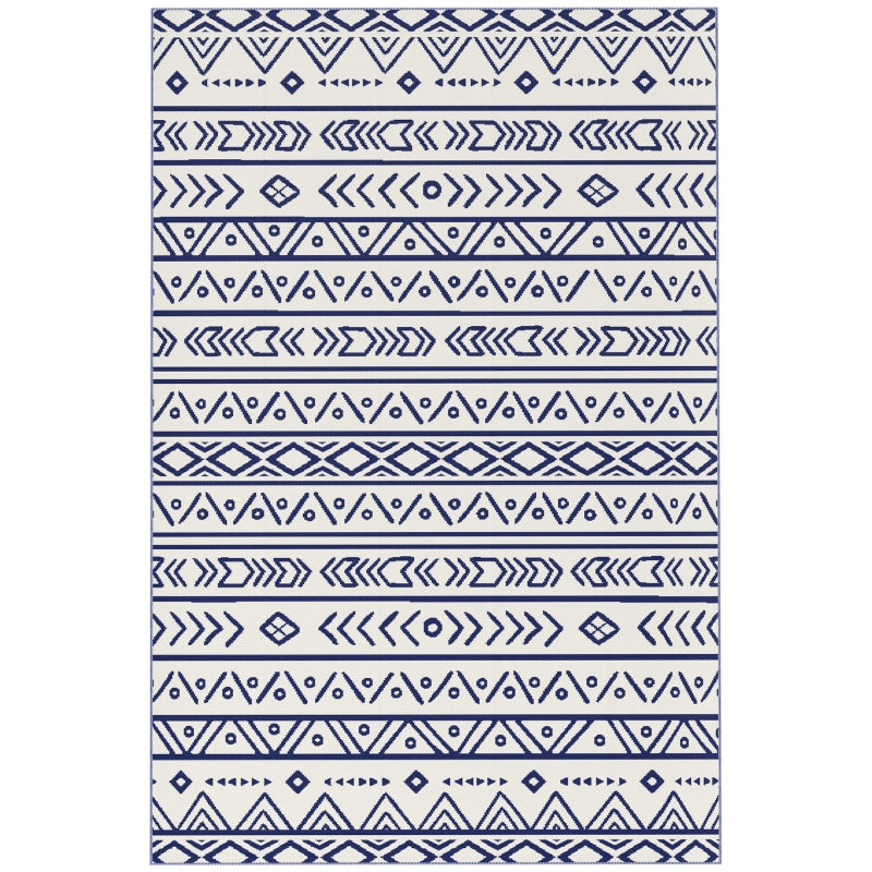 Reversible Waterproof Outdoor Rug 182x274cm - Plastic Straw Mat for Garden, Beach, Camping