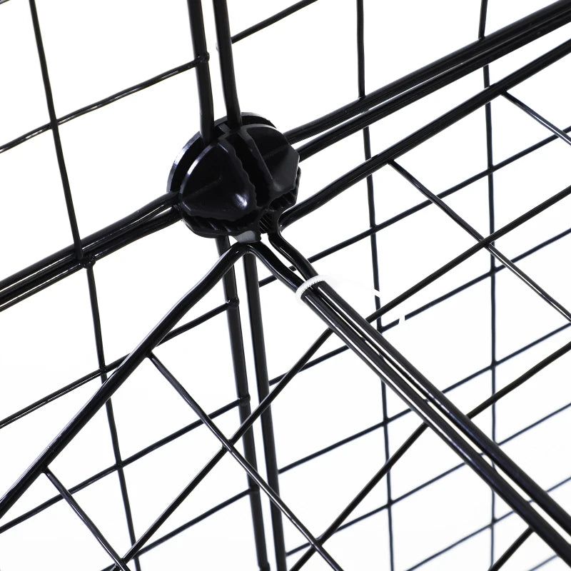 DIY Metal Wire Pet Playpen - 36 Panel Indoor/Outdoor Enclosure for Rabbits & Small Animals - Black Fence
