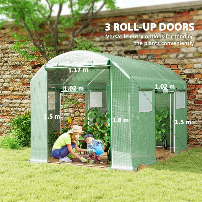 Spacious 9.8x6.6ft Walk-In Greenhouse for Gardening