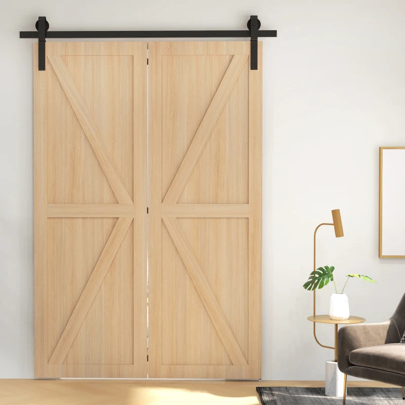 5ft Bi-Folding Sliding Barn Door Kit