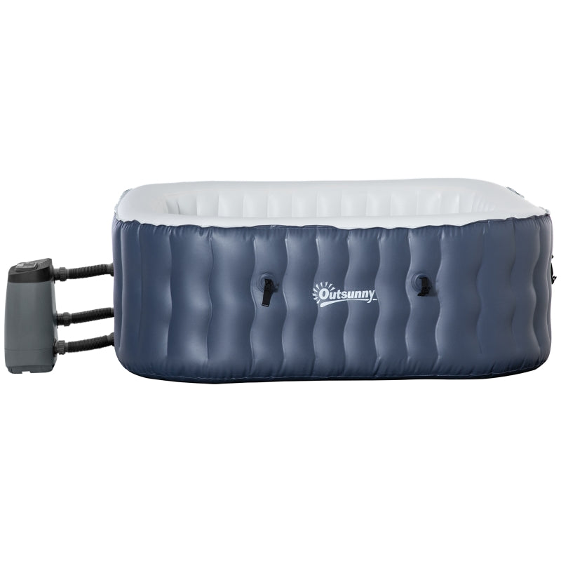 Square Inflatable Hot Tub - Dark Blue