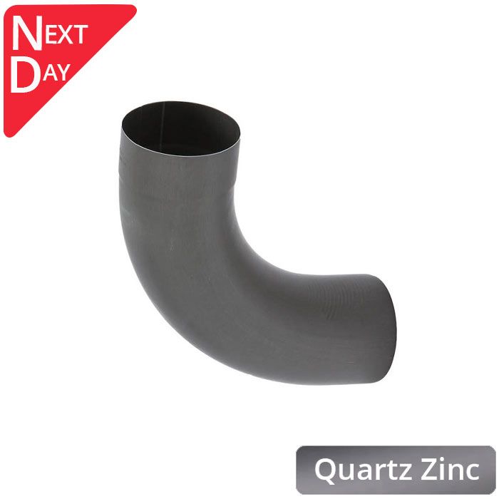 80mm Quartz Zinc Downpipe 90 Degree Bend