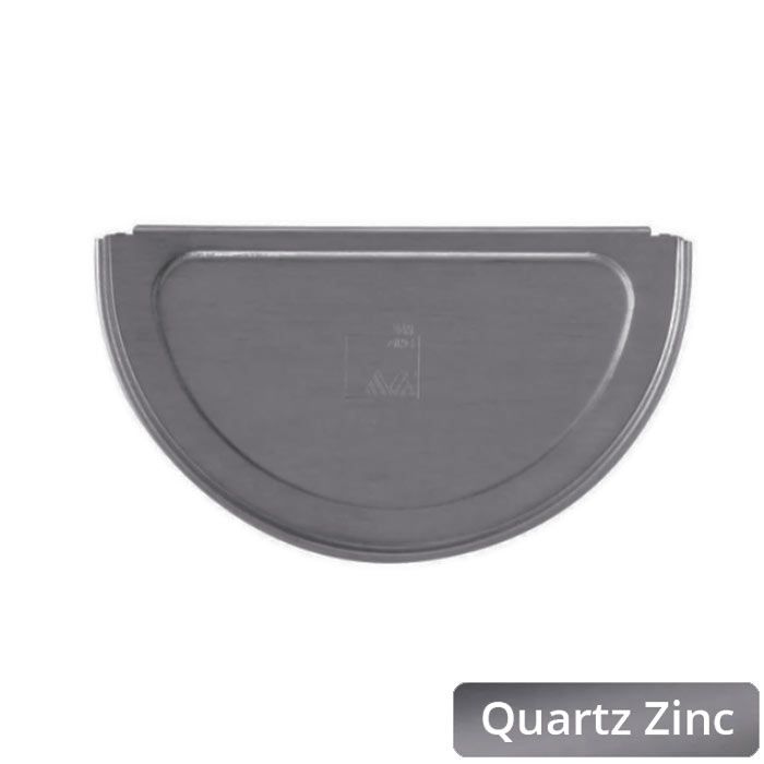125mm Half Round Quartz Zinc Gutter Stop End