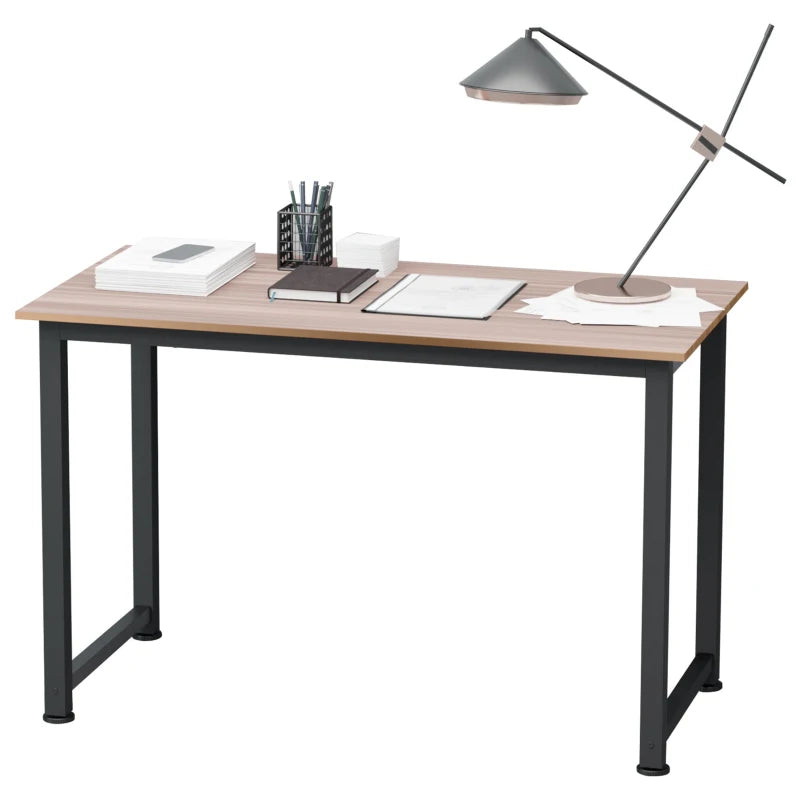 Modern Black Computer Desk - 120x60cm Writing Table Workstation for Home Office & Study, Easy Assembly, Sturdy Metal Frame