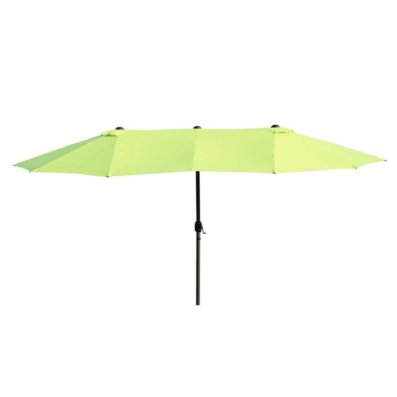 Grass Green Double-Sided Patio Umbrella - 2.7m Diameter