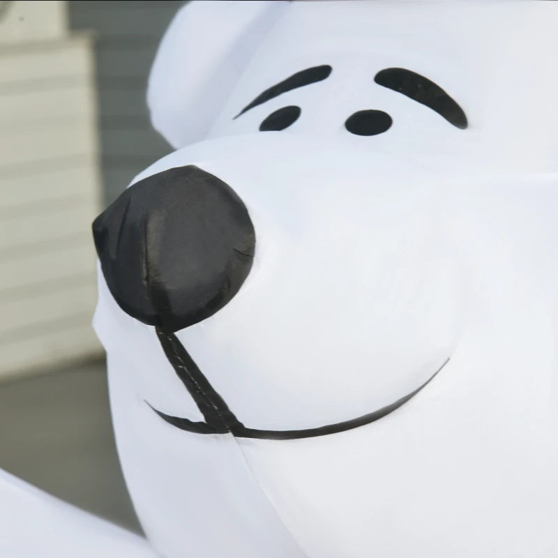 6ft Tall Inflatable Bear - Airblown Christmas Lawn Decoration for Outdoor Holiday Projection Display