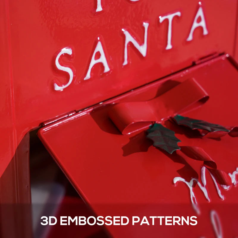 A5 Christmas Letter Postbox - Festive Red & White Design for Holiday Mail, Perfect for Letters to Santa