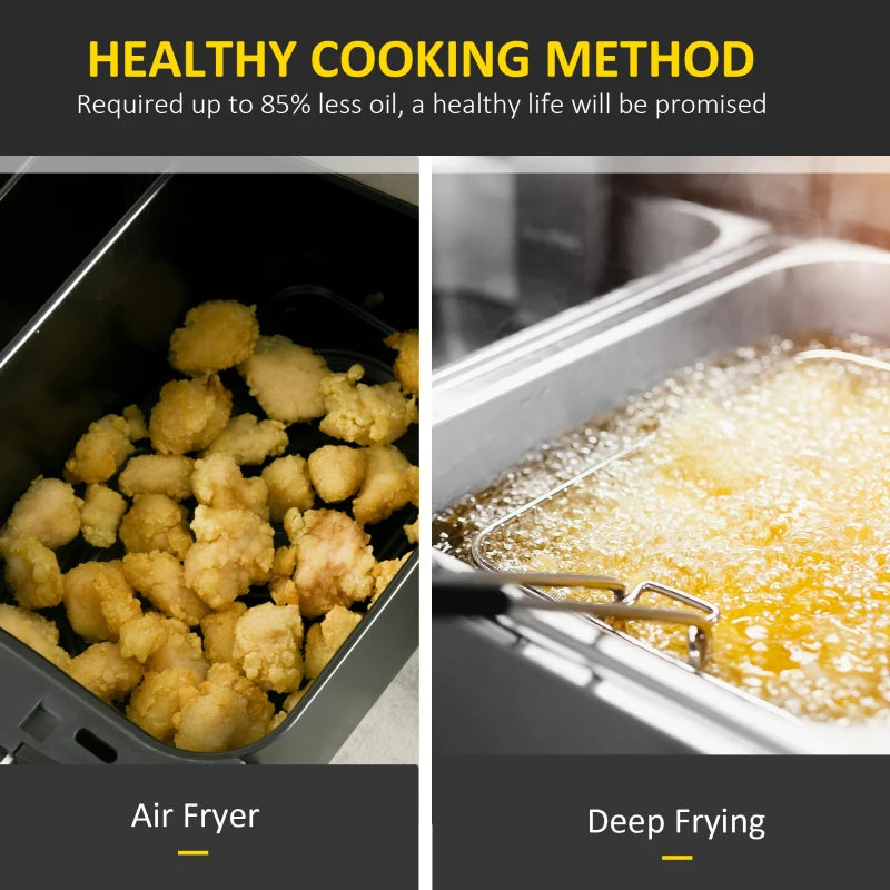 Dual Zone Air Fryer 8L - 10-in-1, Sync Cook & Finish, 2400W, 60-Minute Timer for Healthy Oil-Free Cooking