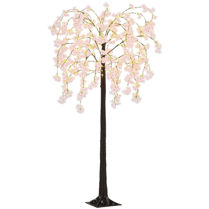450 LED Pink Blossom Tree - Decorative Artificial Lighted Tree for Home, Garden, Wedding, and Party Decor