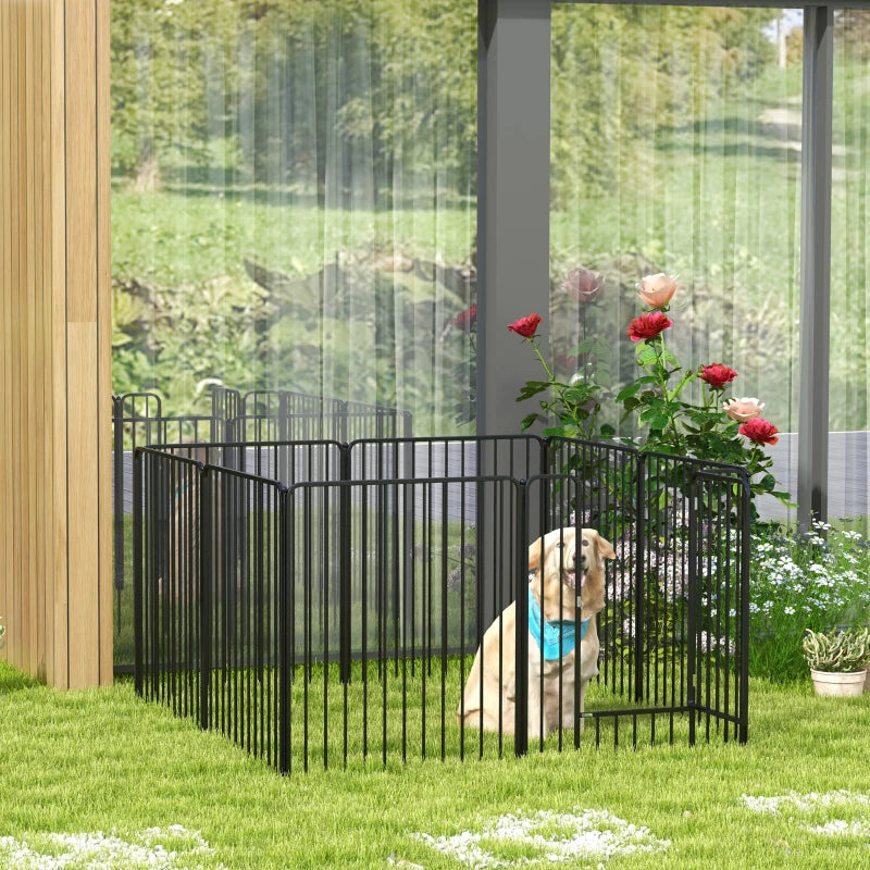 Heavy Duty 100cm 8 Panel Dog Playpen for Indoor and Outdoor Use Small Medium Large Dogs