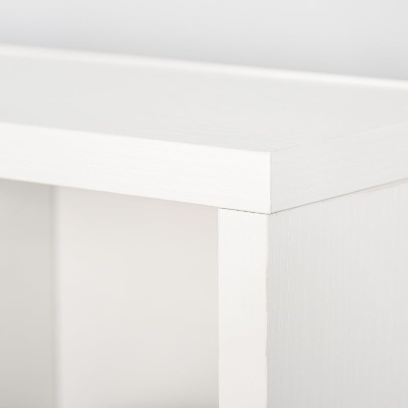 Adjustable CD Storage Unit with Shelves - 89 x 130.5 cm - Modern White Design for Organizing Music Collections