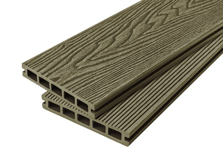 2.4m Woodgrain Effect Reversible Composite Decking Board