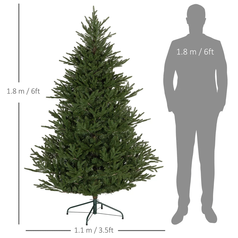 5ft Bushy & Bare Green Artificial Christmas Tree - Lush Holiday Decor for Home & Office, Easy Setup, Realistic Look