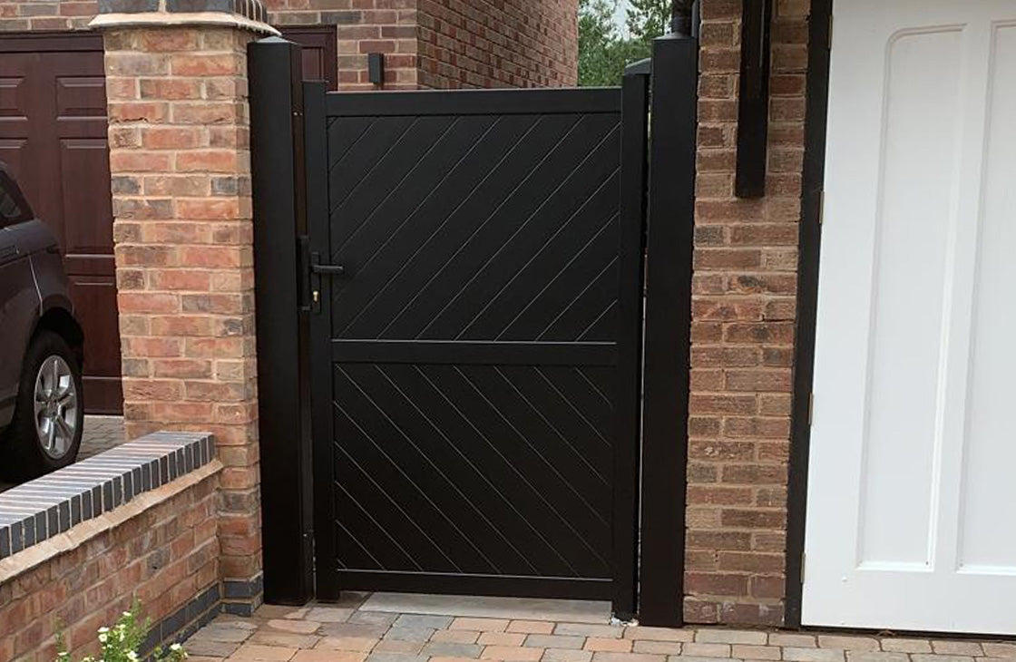 Readymade Aluminium Diagonal Infill Pedestrian Gate