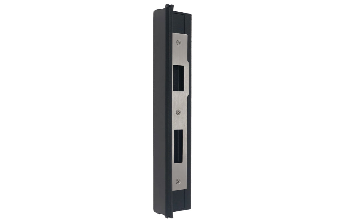 Full Hanging Adjustable Lock Keep Aluminium Driveway Gates - 2200mm Black