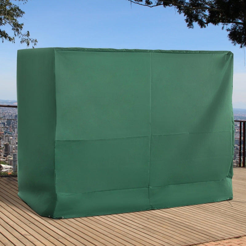 Green 3-Seat Outdoor Swing Chair Cover, Water and UV Resistant, 240x133cm