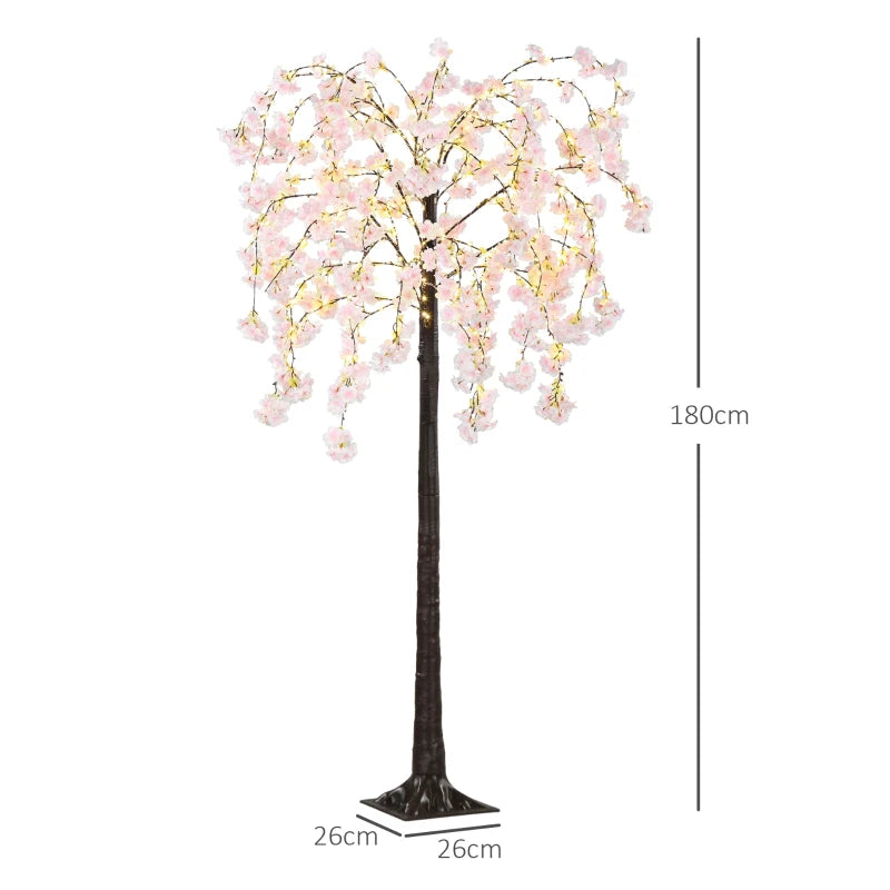 450 LED Pink Blossom Tree - Decorative Artificial Lighted Tree for Home, Garden, Wedding, and Party Decor