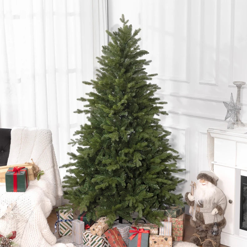 6ft Green Bare Artificial Christmas Tree with 1821 Tips - Lush, Realistic Holiday Decor for Home & Office