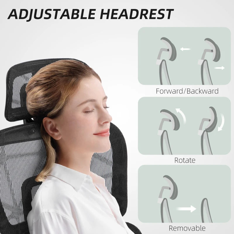 Ergonomic Multi-Adjustable Black Mesh Office Chair for Ultimate Comfort and Support - Perfect for Home and Office Use