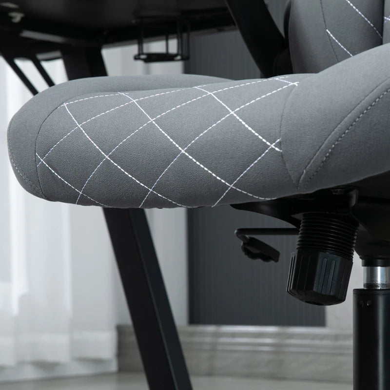 Vinsetto Dark Grey Home Office Desk Chair - Ergonomic Computer Chair with Flip Up Armrests, Swivel Seat & Tilt Function