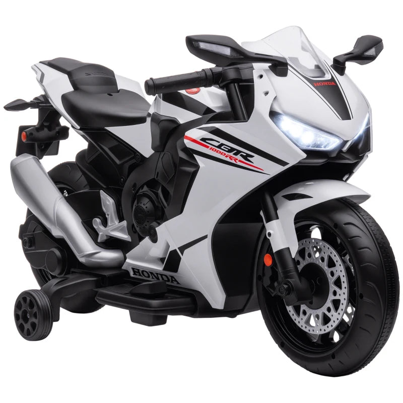 6V Licensed Kids Motorcycle with Music and Training Wheels for Safe Riding Fun