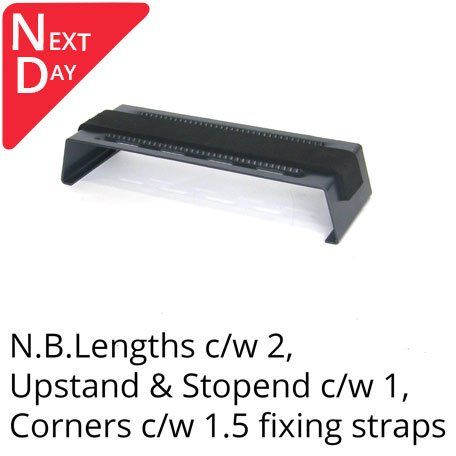362mm Aluminium Coping Fixing Strap - Suitable For 241-300mm Wall - RAL 7016 Anthracite Grey