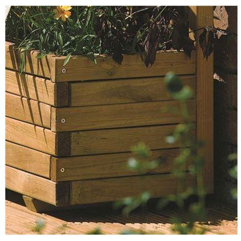 Rectangular Planter with Lattice - Outdoor Garden Decor