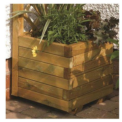 Square Planter with Lattice Trellis