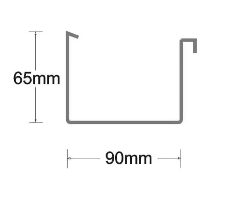 Stainless Steel 120mm Box Gutter - 2.4m