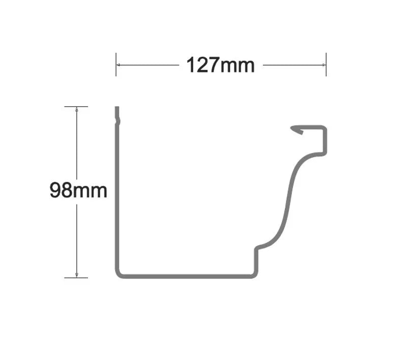 Stainless Steel 127mm Ogee Gutter - 2.4m
