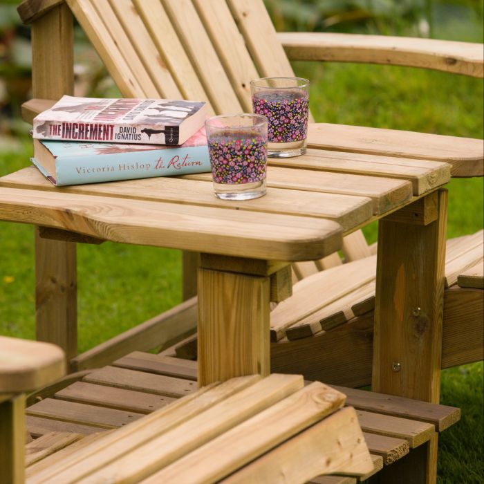 Softwood Low Wooden Companion Seat - Outdoor Patio Furniture