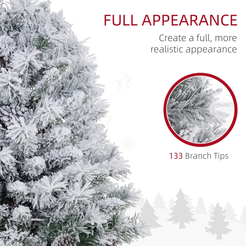 3ft Snowy Tabletop Christmas Tree with LED Lights - Perfect Holiday Decor for Home, Office, or Festive Events