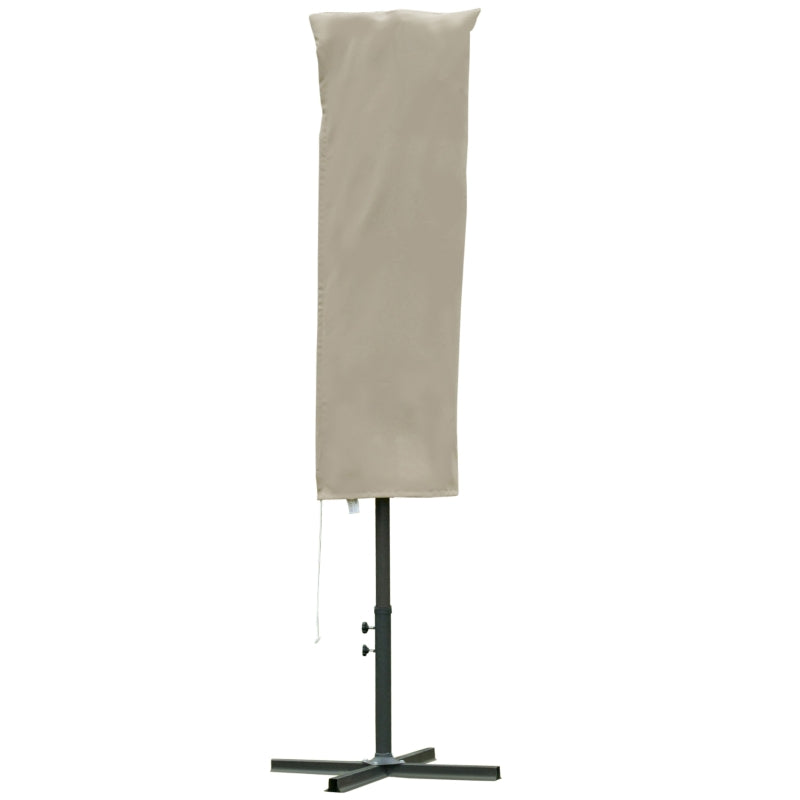 Khaki Cantilever Umbrella Cover with Rod and Zipper