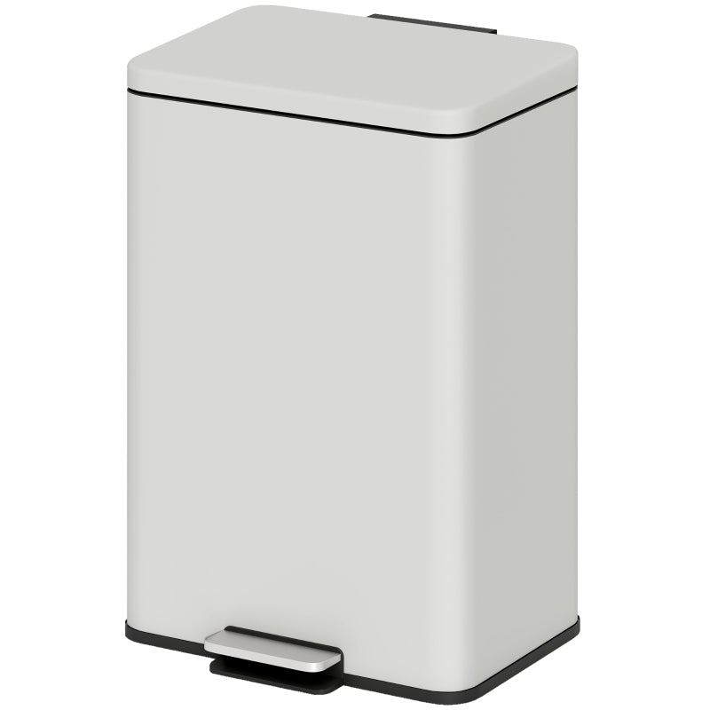 20L Cream Kitchen Bin with Soft-Close Lid, Stay-Open Function & Removable Inner Bucket - Ideal for Home & Office